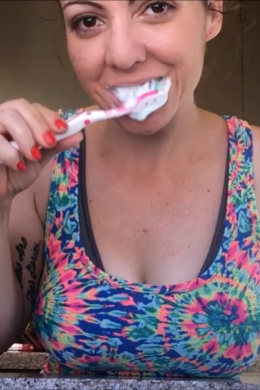 Brushing My Teeth In The Sink