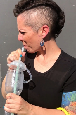 Desperate MILF Pees In The Parking Lot