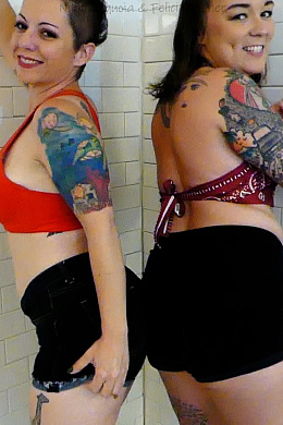 Two Sweaty Sluts With Stinky Buttholes