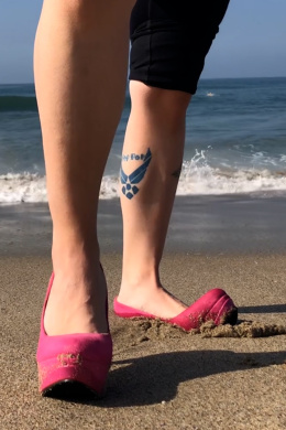 One Shoe Stuck In The Sand