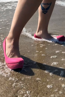 One Shoe Stuck In The Sand