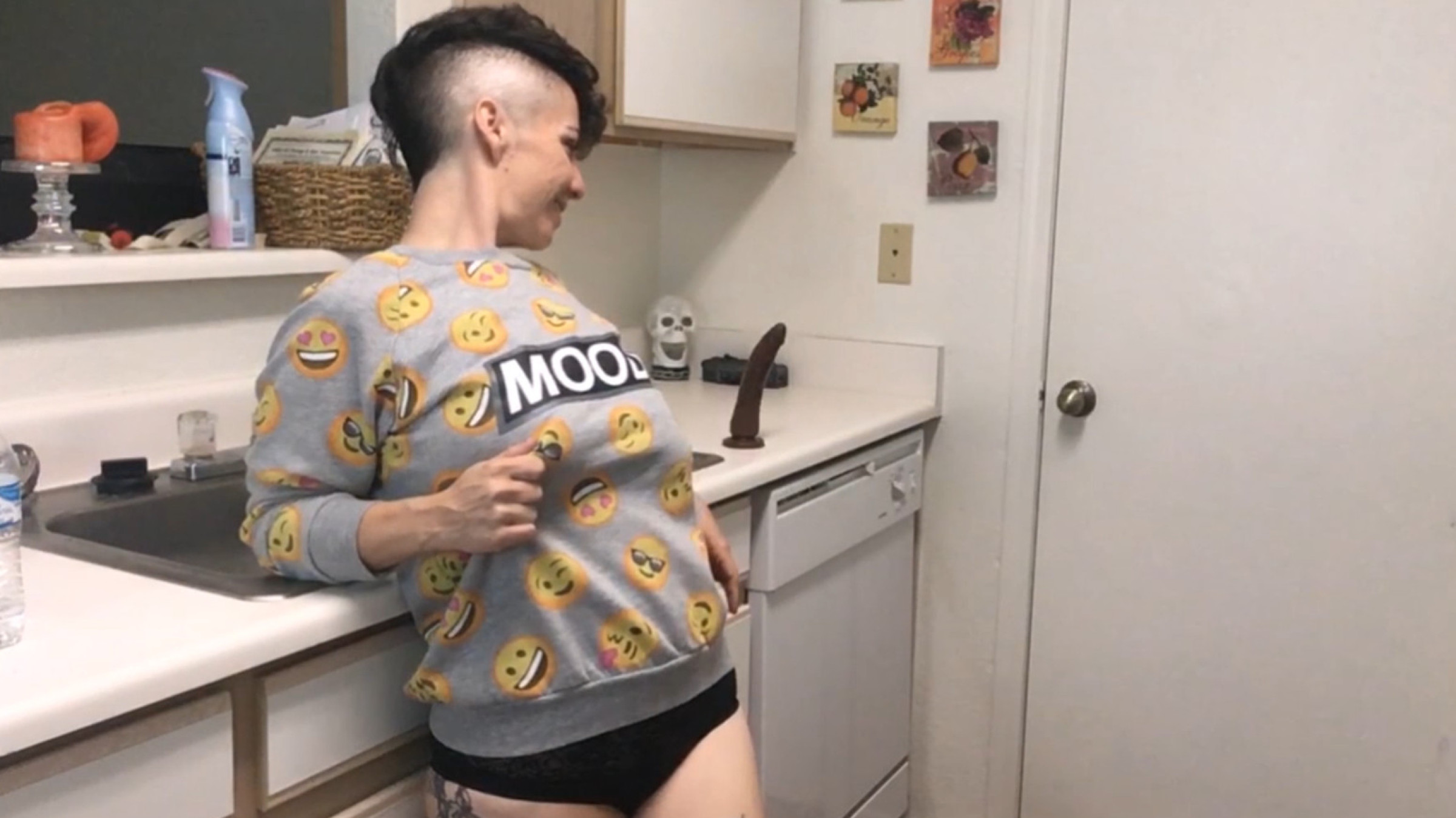 Riding My Roommate's Dildo