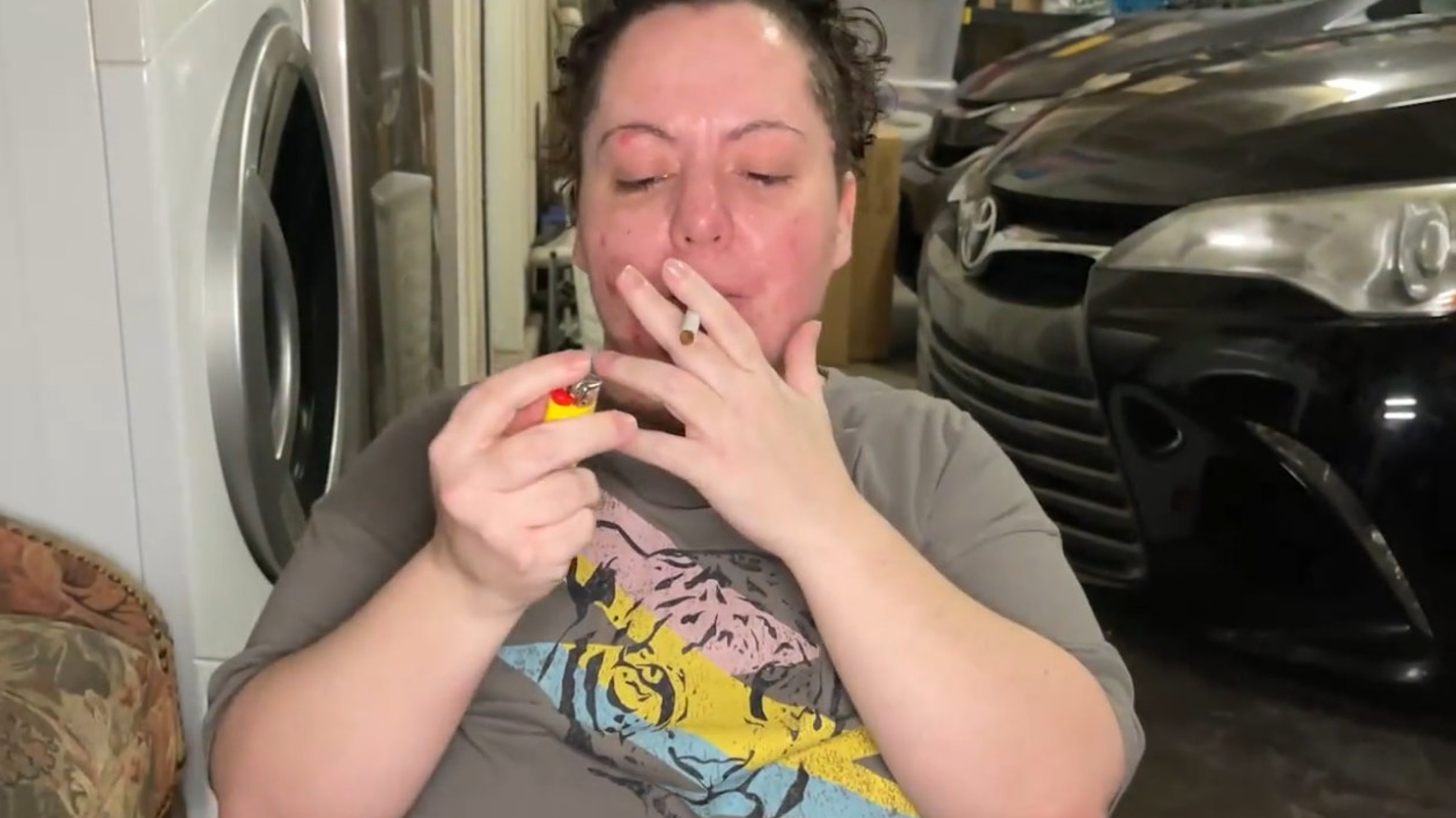 Pimply Bitch Smokes and Strokes You