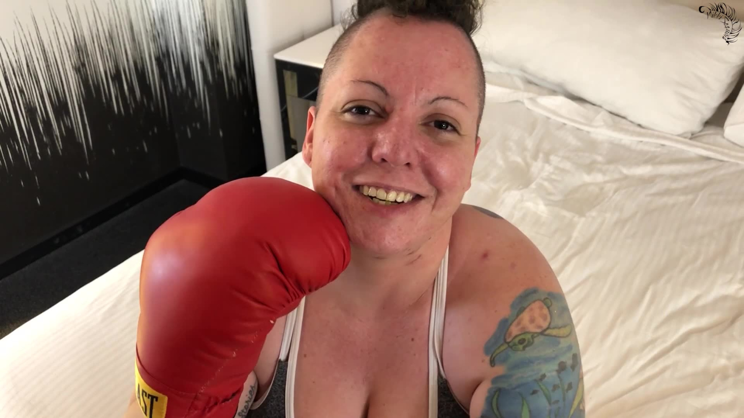 Boxing Babe Beat Down and Handjob