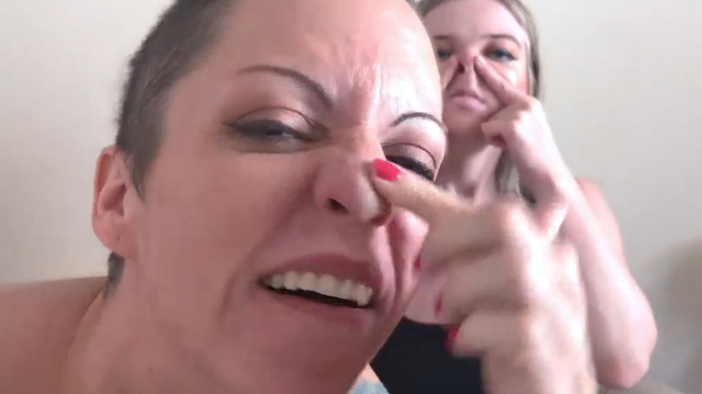 Nikki and Kaiia Nose Fetish Custom